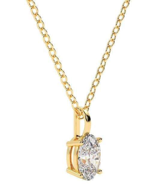 Lab Grown Diamonds Metallic 14k 0.50 Ct. Tw. Lab-grown Diamond Necklace