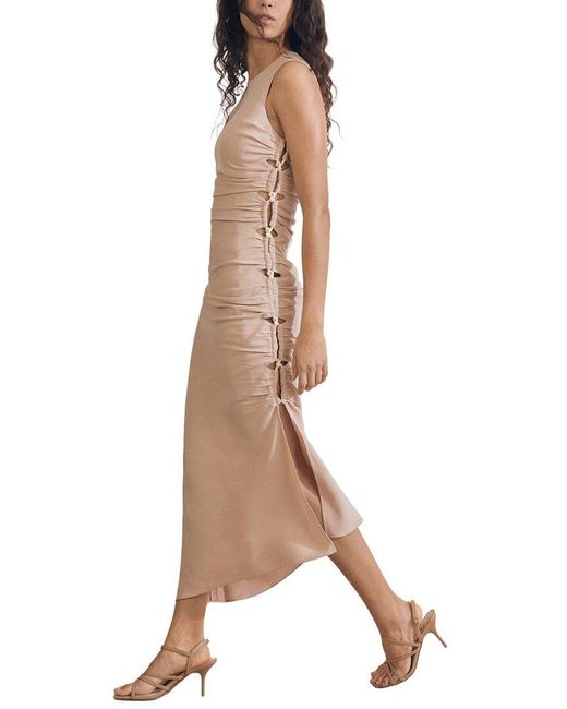 Reiss Natural Brooke Maxi Cutout Dress