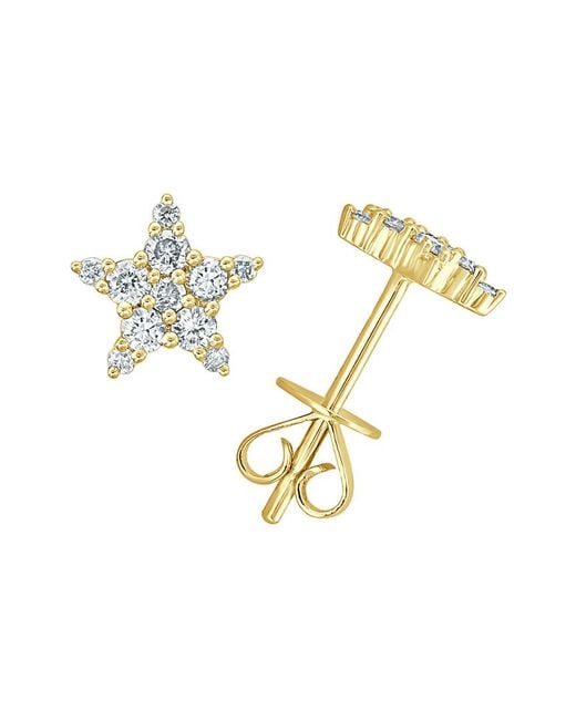 Sabrina Designs Metallic 14k 0.34 Ct. Tw. Diamond Star Studs