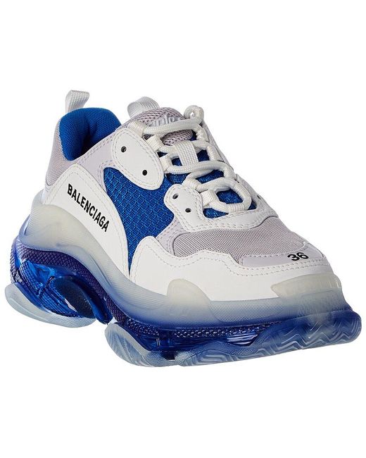 Balenciaga Triple S Clear Sole Sneaker in Blue | Lyst