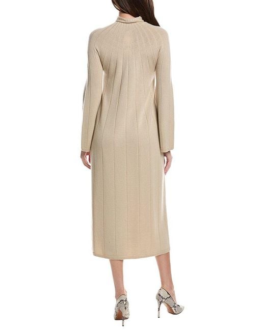 Max Mara Natural Cile Knit Wool Dress