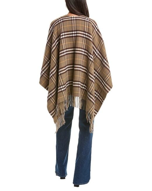 Burberry Natural Wool & Cashmere-Blend Cape