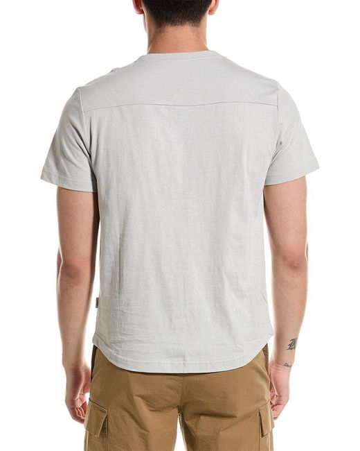 Onia Gray Slub Scallop T-shirt for men