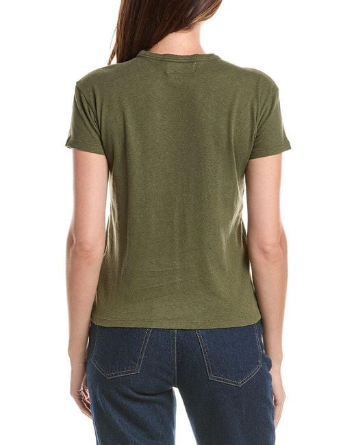 Officine Generale Green Officine Generale Lara Linen-Blend T-Shirt