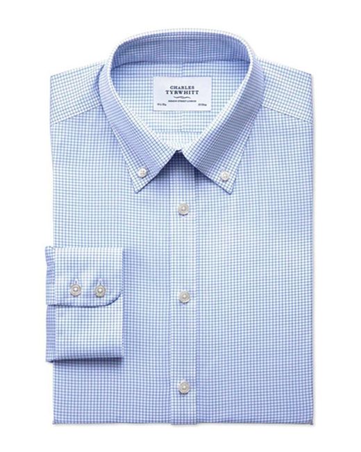 Charles Tyrwhitt Blue Non-iron Button Down Shirt for men