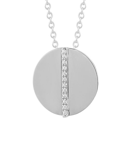 I. REISS Gray 14k 0.07 Ct. Tw. Diamond Pendant Necklace