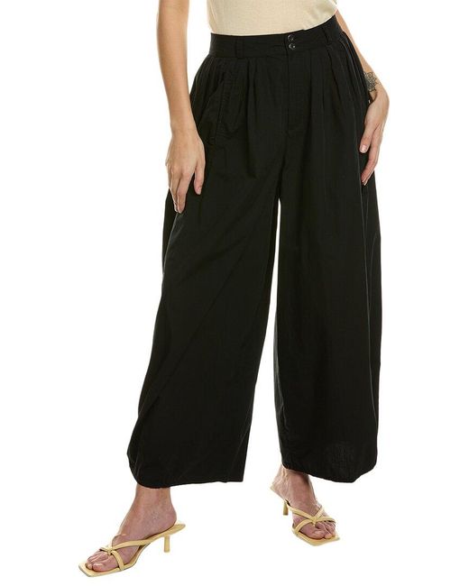 AG Jeans Black Hadley High-rise Pleated Culotte