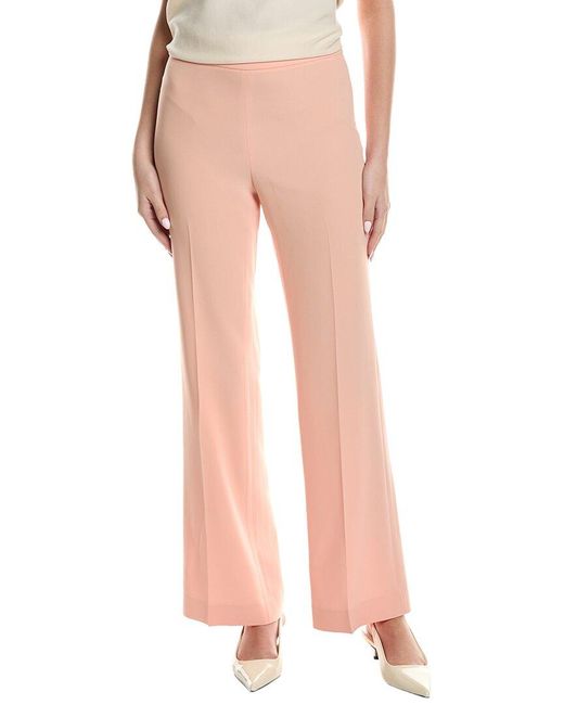 Lafayette 148 New York Pink Gates Side Zip Flared Pant