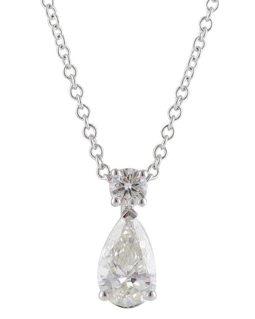 Lab Grown Diamonds White 14K 0.73 Ct. Tw. Lab-Grown Diamond Pendant