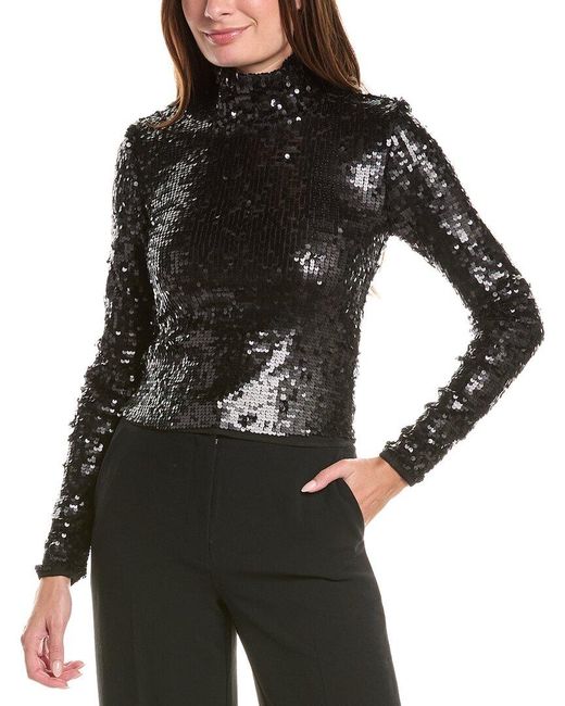 Rag & Bone Black Lucy Sequin Top