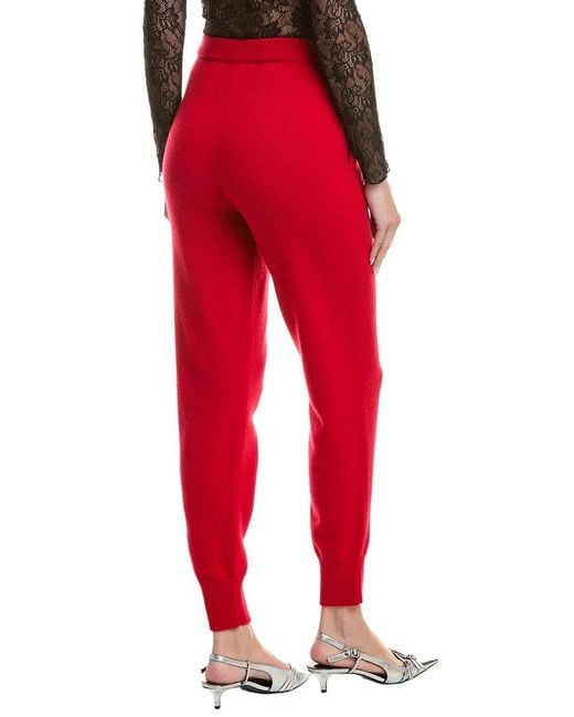 Carolina Herrera Red Cashmere-Blend Jogger Pant