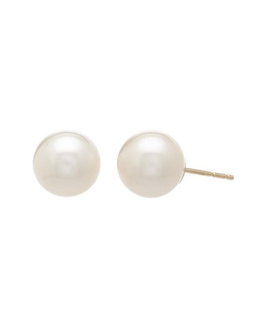 Pearls White 14K 9-9.5Mm Freshwater Pearl Studs