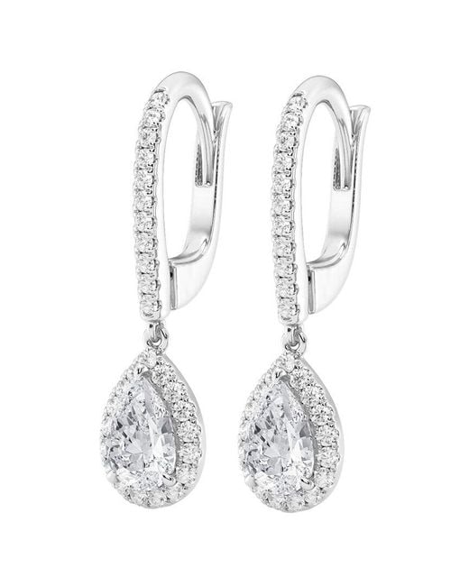 Lab Grown Diamonds White 14k 1.25 Ct. Tw. Lab Grown Diamond Drop Earrings