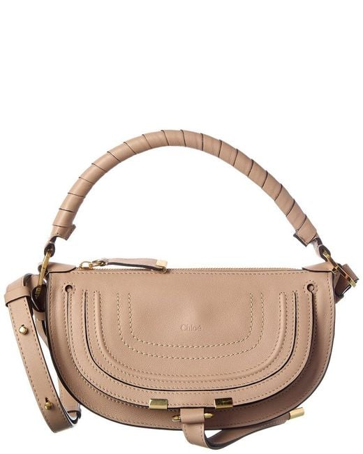 Chloé Natural Marcie Mini Leather Shoulder Bag