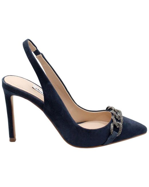 Charles David Blue Reeling Suede Pump