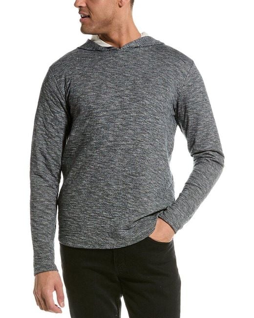Vince Gray Double Face Hooded Shirt for men