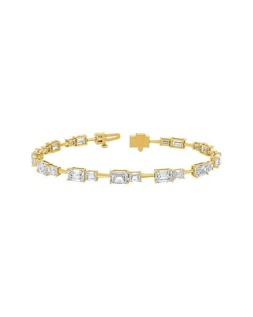 Lab Grown Diamonds Metallic 14K 9.00 Ct. Tw. Lab-Grown Diamond Tennis Bracelet
