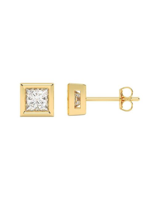 Lab Grown Diamonds Metallic 14K 0.75 Ct. Tw. Lab-Grown Diamond Earrings