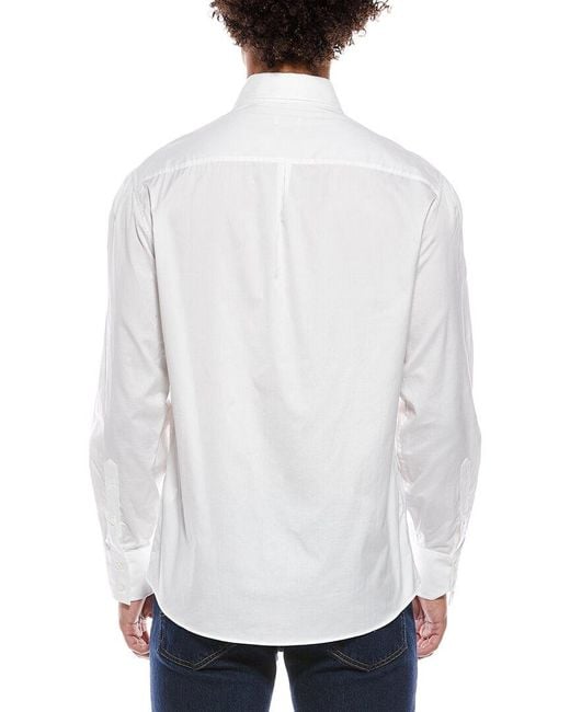 Brunello Cucinelli White Solid Shirt for men