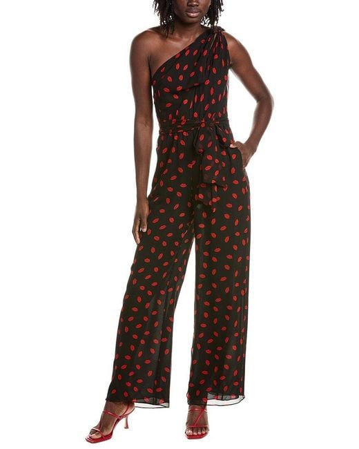 Diane von Furstenberg Brown Josalie Silk Jumpsuit