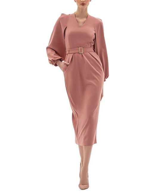 BGL Red Midi Dress
