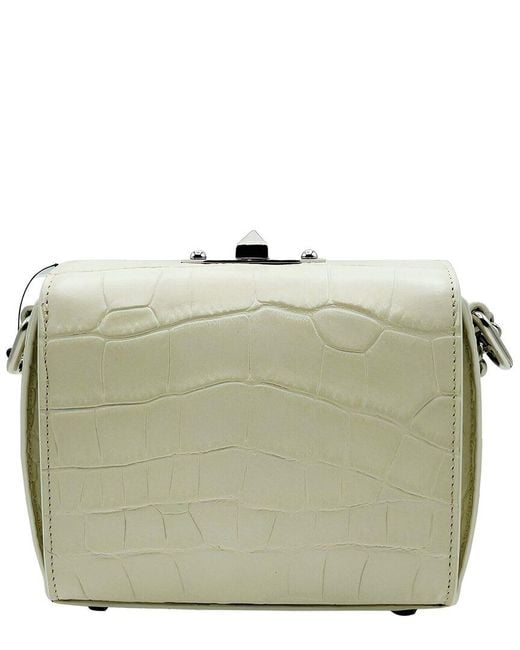 McQueen Gray Leather Crossbody