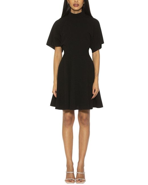 Alexia Admor Black Autumn A-Line Dress