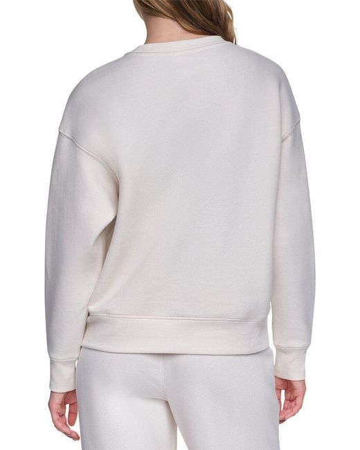 DKNY White Pullover Sweatshirt