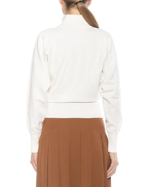 Alexia Admor White Niko Turtleneck Sweater