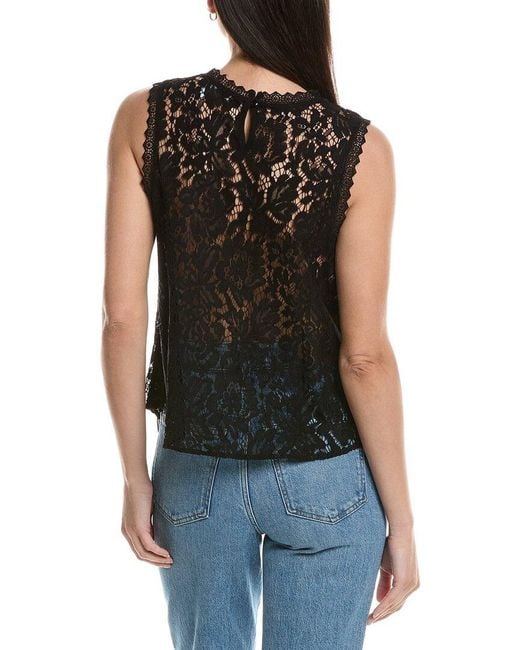Ellen Tracy Black Mix Media Top