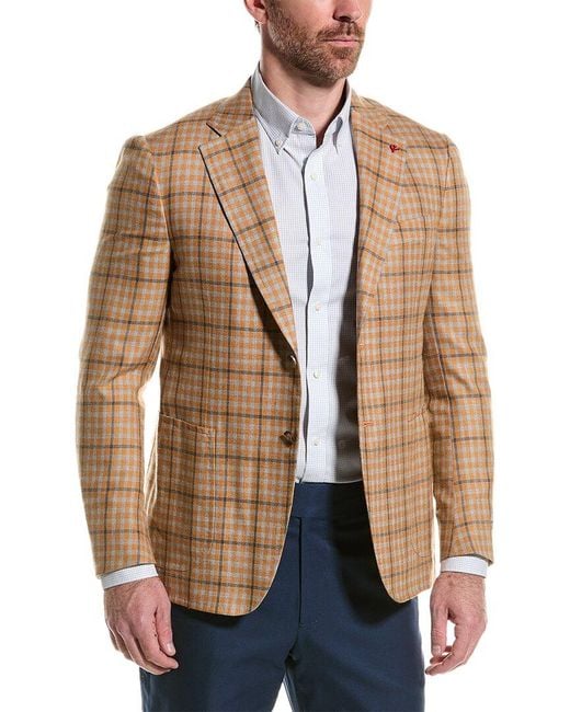 Isaia Natural Silk, Cashmere & Wool-blend Blazer for men