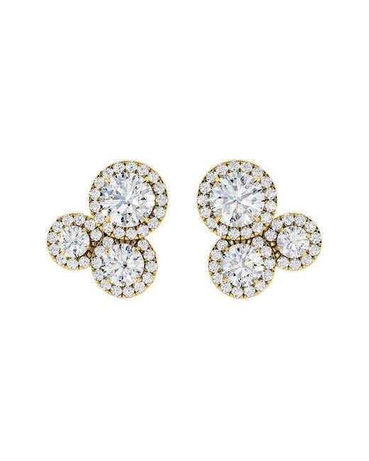 Sabrina Designs Lab Grown Diamonds Metallic 14K 2.98 Ct. Tw. Lab-Grown Diamond Fashion Earring