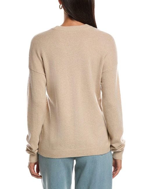 Minnie Rose Blue V-Neck Cashmere Cardigan