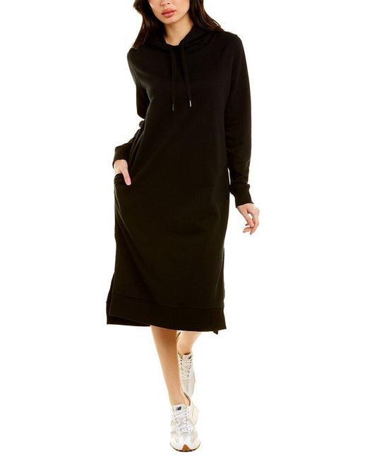 Sweaty Betty Black Essentials Hooded Sweater Dress