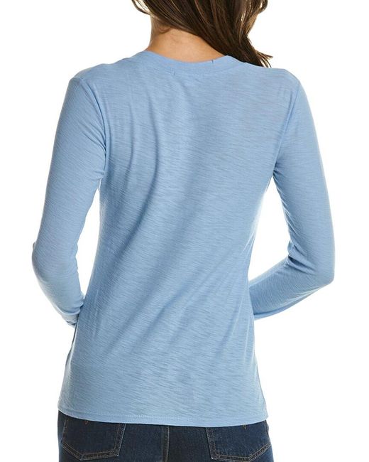 James Perse Blue Relaxed V-neck T-shirt