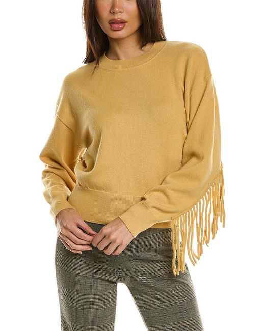 Sandro Yellow Wool & Cashmere-blend Sweater