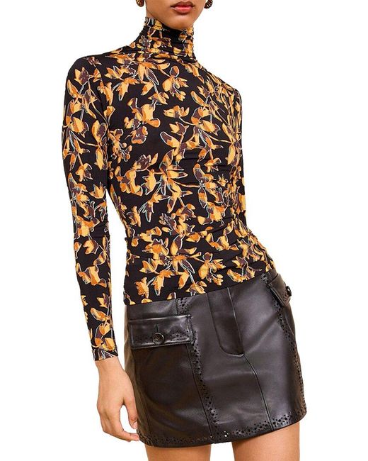 Ulla Johnson Black Aurelia Jersey Turtleneck Top