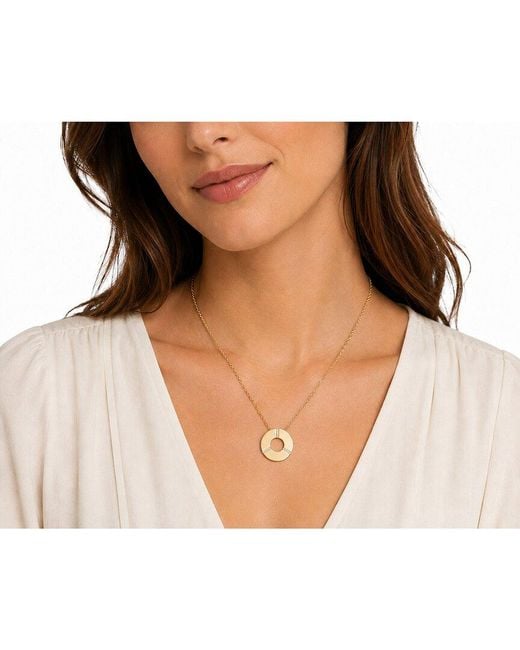 Reiss Metallic 14K 0.11 Ct. Tw. Diamond Necklace