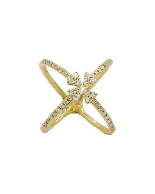 Diana M Metallic Fine Jewelry 14k 0.48 Ct. Tw. Diamond Half-eternity Ring