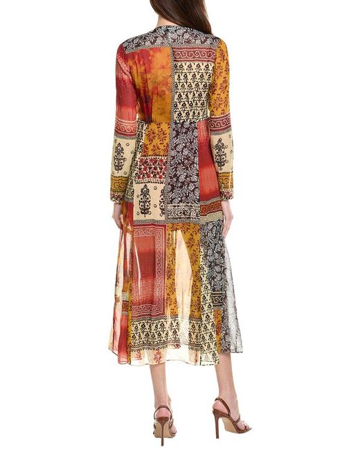 Saloni White Chiffon Shirtdress