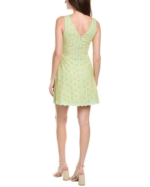 Saloni Green Hourglass Mini Dress