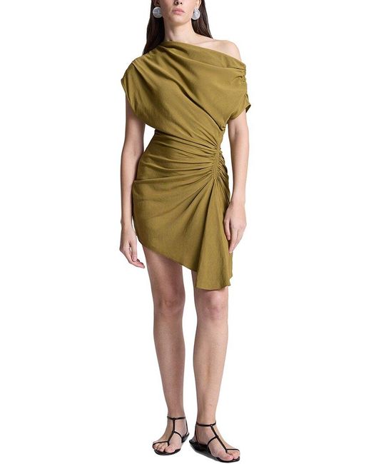 A.L.C. Green Poppy Linen-Blend Dress