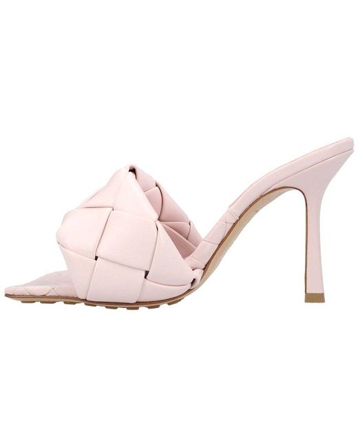 Bottega Veneta Pink Lambskin Leather Lido Mule, Never Worn (Authentic Pre- Loved)