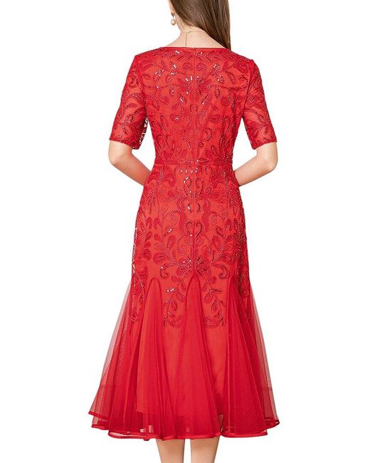 LEBRIN ATELIER Red Midi Dress