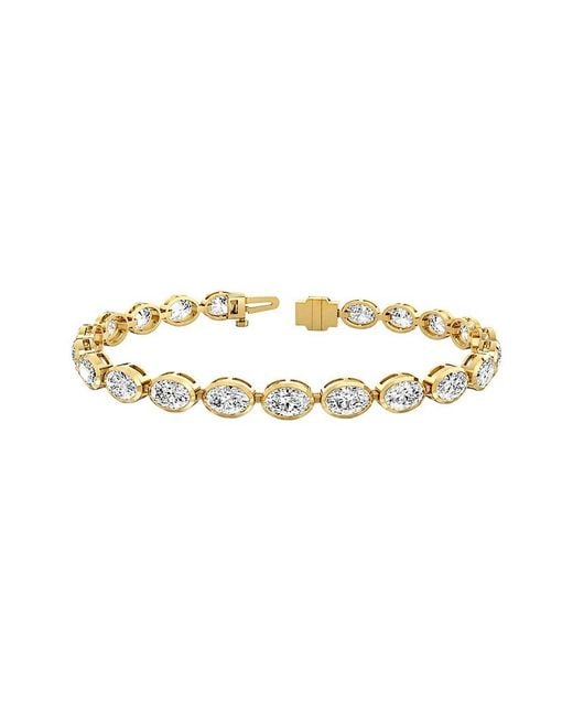 Lab Grown Diamonds Metallic 14K 11.00 Ct. Tw. Lab-Grown Diamond Tennis Bracelet