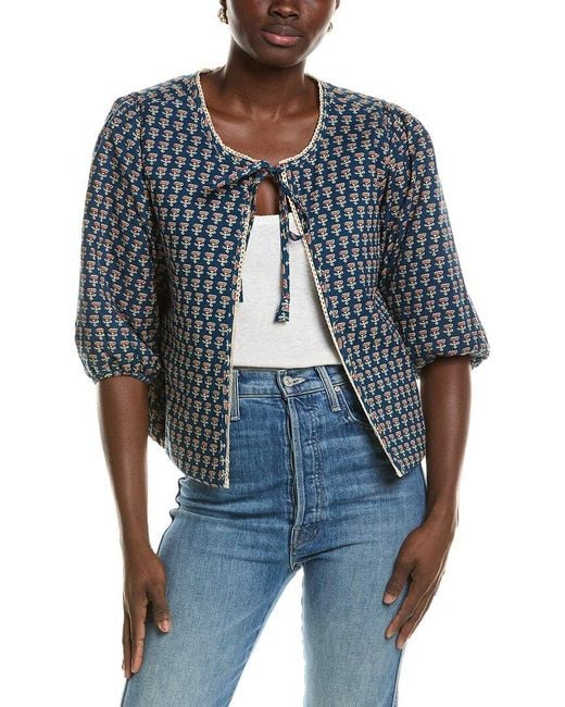 MER ST BARTH Blue Marisol Boho Jacket