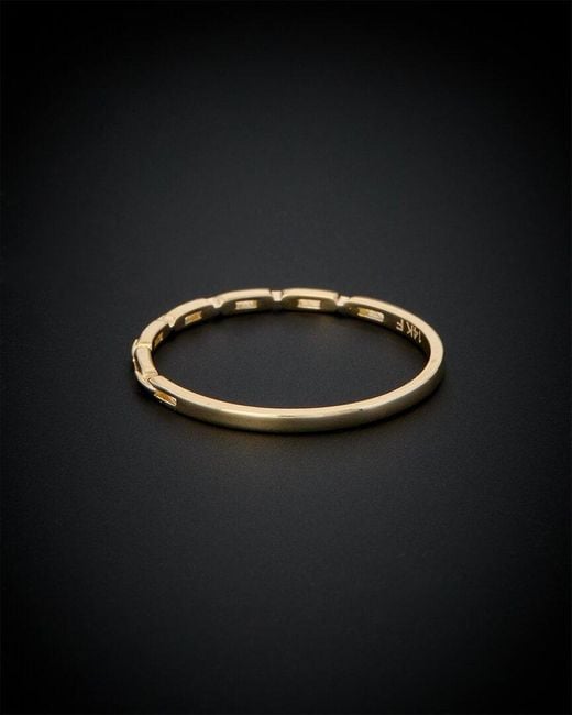 Italian Gold Black 14k Paperclip Link Ring