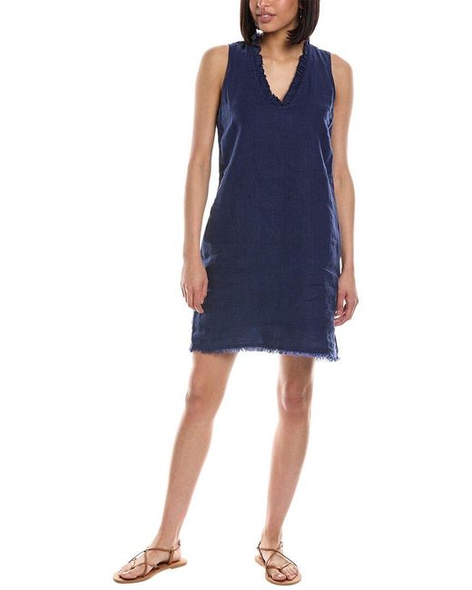Tommy Bahama Women's Blue Two Palms Linen Shift Dress
