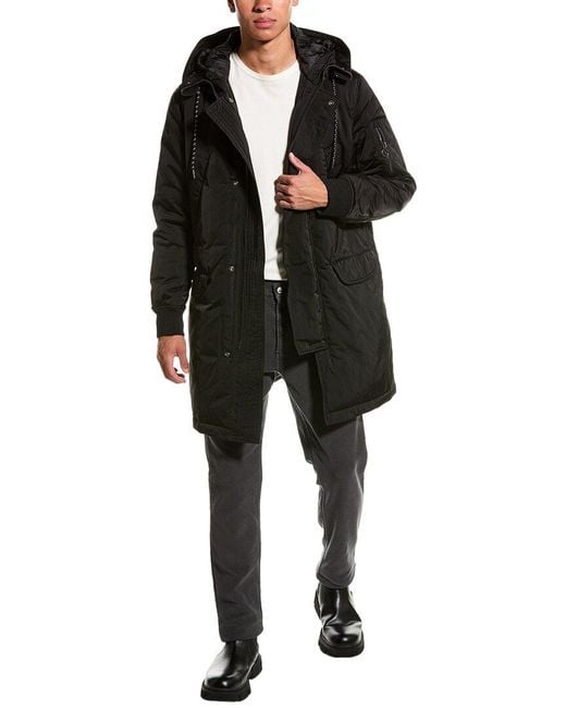 ARMANI EXCHANGE Black Trench Coat for men