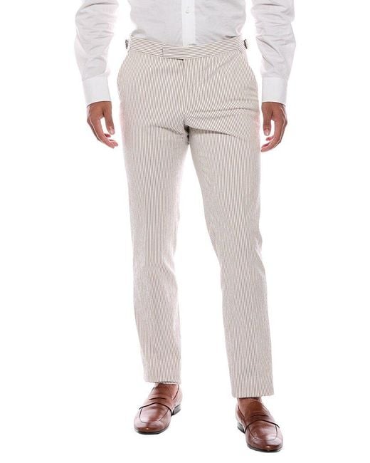 Richard James Natural Flat Front Trouser for men